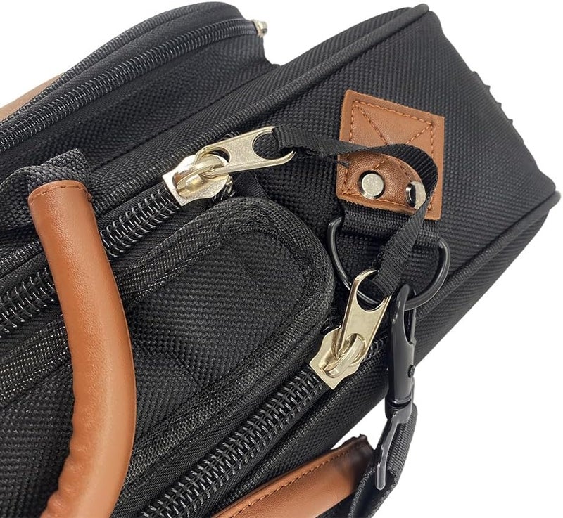 YoungMonic Alto Saxophone Case Nylon Saxophone Accessories Black Lightweight Strap Strong Hard Protect Alto Sax Case (Brown) - Image 2